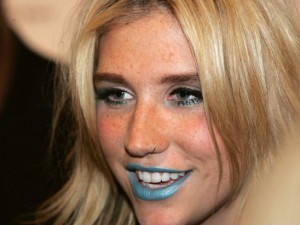 blue lipstick
